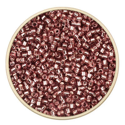 Új 2,2x1,2 mm-es ezüst bélésű üveggyöngyökből 10/0 egységes csöves maggyöngyök ékszerkészítéshez, barkácsolási kézimunka-kiegészítőkhöz