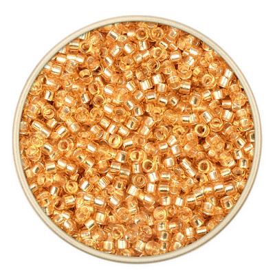 Új 2,2x1,2 mm-es ezüst bélésű üveggyöngyökből 10/0 egységes csöves maggyöngyök ékszerkészítéshez, barkácsolási kézimunka-kiegészítőkhöz
