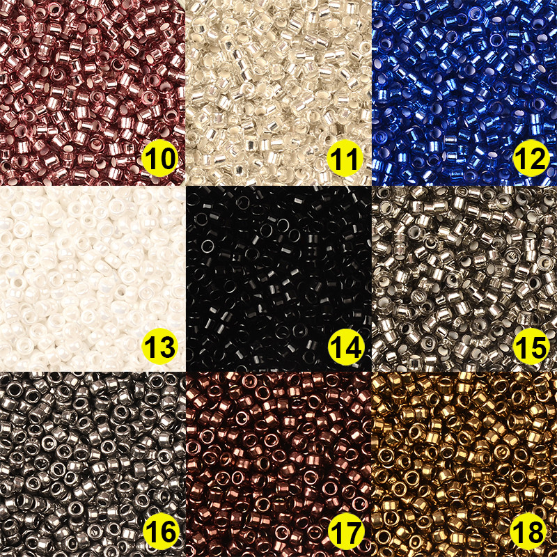 Új 2,2x1,2 mm-es ezüst bélésű üveggyöngyökből 10/0 egységes csöves maggyöngyök ékszerkészítéshez, barkácsolási kézimunka-kiegészítőkhöz