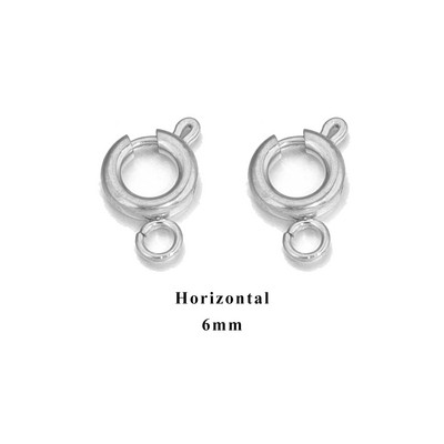 10 komada PVD presvučeno nehrđajućim čelikom 18K zlatom 5 mm 6 mm Claw Opruga Kopče Konektori Kuke DIY pribor za izradu nakita Veleprodaja