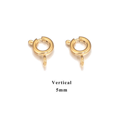 10 komada PVD presvučeno nehrđajućim čelikom 18K zlatom 5 mm 6 mm Claw Opruga Kopče Konektori Kuke DIY pribor za izradu nakita Veleprodaja