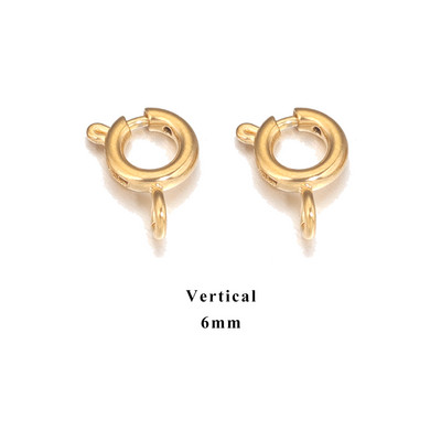 10 komada PVD presvučeno nehrđajućim čelikom 18K zlatom 5 mm 6 mm Claw Opruga Kopče Konektori Kuke DIY pribor za izradu nakita Veleprodaja
