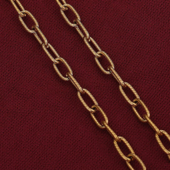 1 метър 6 mm ширина от неръждаема стомана златна спирала текстура тон кръг D Rolo връзка верига за жени колие гривна производство на едро