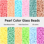 Uniforma 4 mm biserne staklene perle 6/0 okrugle razmaknice za izradu nakita DIY torbice za žene Moje narudžbe Perle za nakit Kralen
