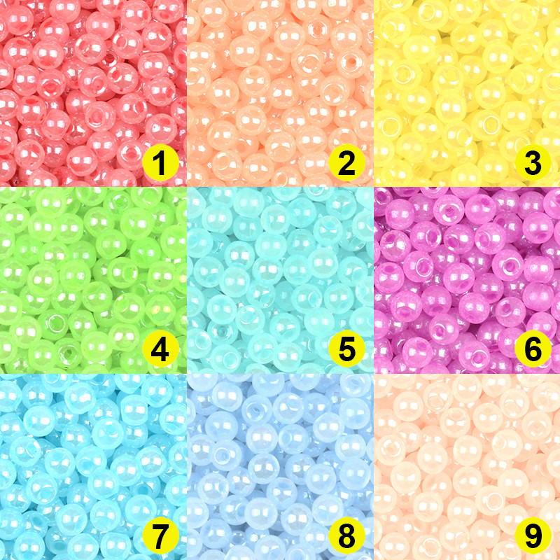 Uniforma 4 mm biserne staklene perle 6/0 okrugle razmaknice za izradu nakita DIY torbice za žene Moje narudžbe Perle za nakit Kralen