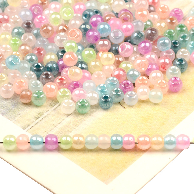 Uniforma 4 mm biserne staklene perle 6/0 okrugle razmaknice za izradu nakita DIY torbice za žene Moje narudžbe Perle za nakit Kralen