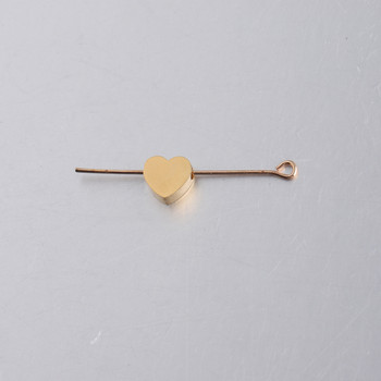 5 бр. 8 мм мъниста със сърце от неръждаема стомана Черни златни дистанционни мъниста с розово покритие за Направи си сам бижута Направена гривна на едро