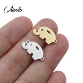 5 τμχ/παρτίδα Ανοξείδωτο ατσάλι Elephant Zircon Eye βραχιόλια Charm μενταγιόν Κοσμήματα Making Findings DIY Charms Χειροποίητα αξεσουάρ