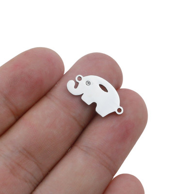 5 τμχ/παρτίδα Ανοξείδωτο ατσάλι Elephant Zircon Eye βραχιόλια Charm μενταγιόν Κοσμήματα Making Findings DIY Charms Χειροποίητα αξεσουάρ