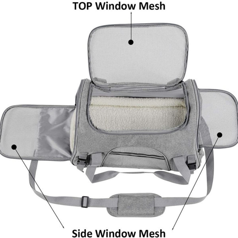 Kaķu auto somas Suņu elpojoša mugursoma mājdzīvnieku salokāma ceļojumu soma Kaķu piederumi kucēnu transportēšanas kastes piederumi