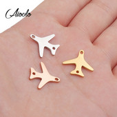 Aiovlo 5 kom/lot Dvostruka rupa od nehrđajućeg čelika Narukvica za spajanje zrakoplova DIY nalazi Komponente Metalne naušnice za izradu nakita