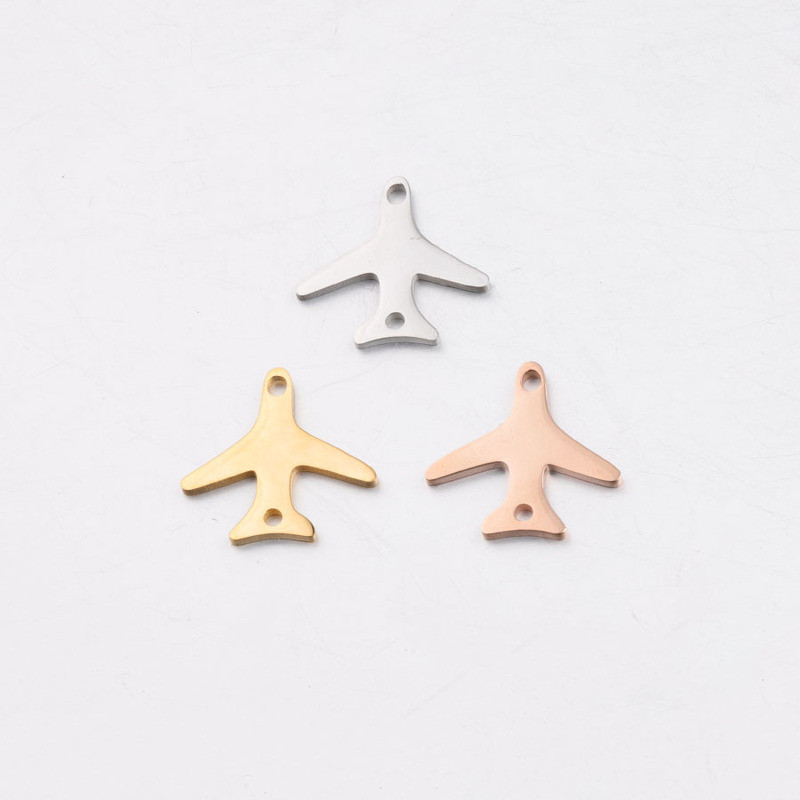 Aiovlo 5 kom/lot Dvostruka rupa od nehrđajućeg čelika Narukvica za spajanje zrakoplova DIY nalazi Komponente Metalne naušnice za izradu nakita