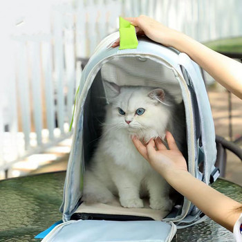 Τσάντα μεταφοράς γάτας Φορητή πτυσσόμενη αναπνεύσιμη για μεσαία γάτα Σακίδιο πλάτης για γάτες και μικρόσωμους σκύλους Τσάντα πλάτης για γάτες