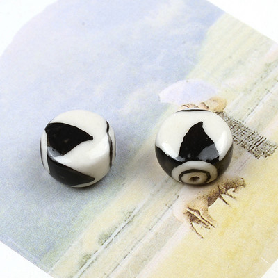 Plosnate okrugle keramičke perle od 15 mm Šarene slobodne porculanske perle za izradu nakita Ručno izrađeni DIY dodaci za narukvice