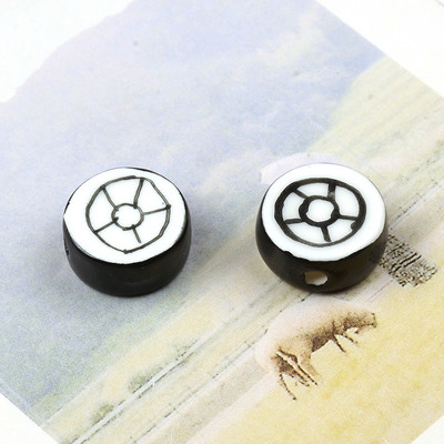 Plosnate okrugle keramičke perle od 15 mm Šarene slobodne porculanske perle za izradu nakita Ručno izrađeni DIY dodaci za narukvice