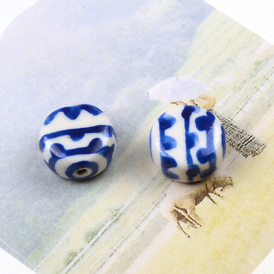 Plosnate okrugle keramičke perle od 15 mm Šarene slobodne porculanske perle za izradu nakita Ručno izrađeni DIY dodaci za narukvice