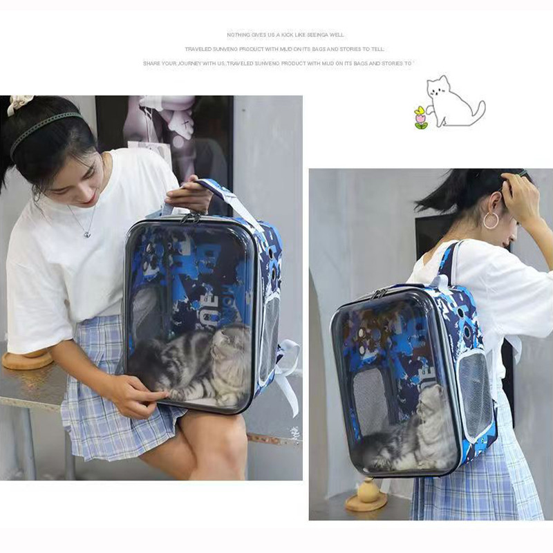 Nosiljka za mačke Vanjske nosilice za kućne ljubimce Prijenosna ruksak Prozirna i prozračna svemirska kapsula Kavez pogodan za male pse mačke