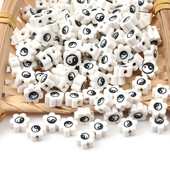 Λευκό και μαύρο Tai Chi Polymer Clay Beads Loose Beads for Jewelry Making DIY Earrings Βραχιόλια Προμήθειες Αξεσουάρ