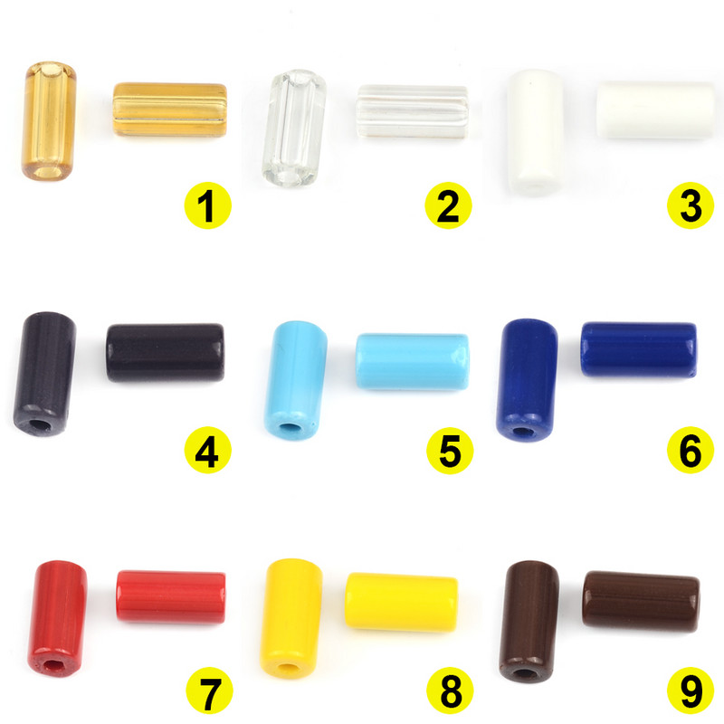4 mm-es nagy lyukú gyöngyök 12 x 23 mm-es nagy lyukú hengeres üveggyöngyök ékszerkészítéshez kézimunka barkács kiegészítők