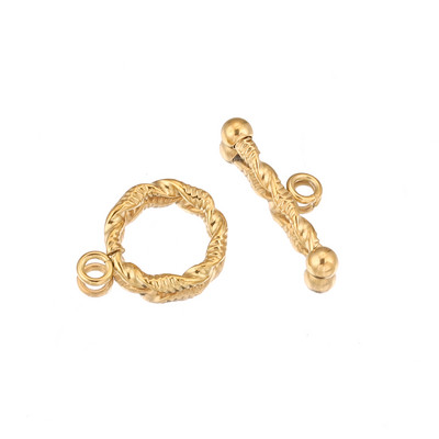 5 kompleta od nehrđajućeg čelika 18k zlatne spirale OT preklopne kopče DIY izrada nakita Pribor za ogrlice Priključci za narukvice Nalazi Kuke