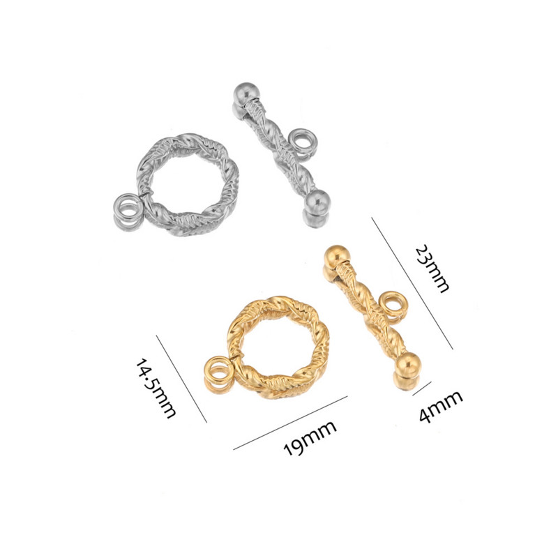 5 kompleta od nehrđajućeg čelika 18k zlatne spirale OT preklopne kopče DIY izrada nakita Pribor za ogrlice Priključci za narukvice Nalazi Kuke