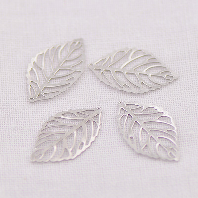 20 komada pozlaćenih privjesaka od nehrđajućeg čelika s lišćem Ručno izrađeni DIY europski privjesci za narukvice i privjeske Dodaci za izradu nakita