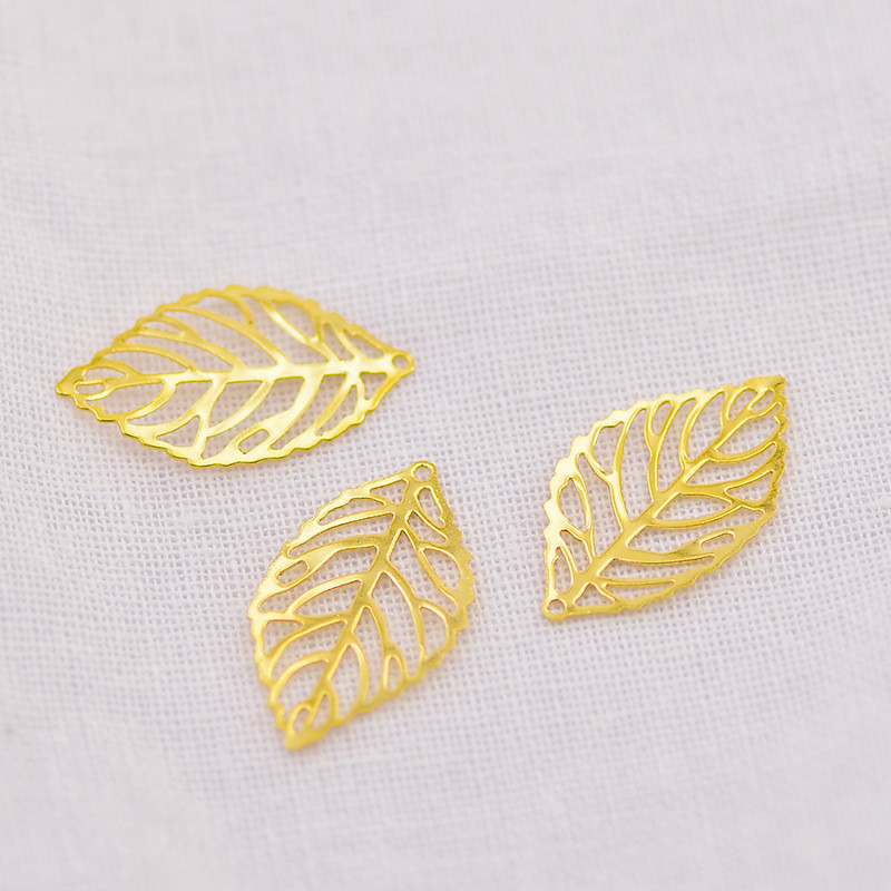 20 komada pozlaćenih privjesaka od nehrđajućeg čelika s lišćem Ručno izrađeni DIY europski privjesci za narukvice i privjeske Dodaci za izradu nakita