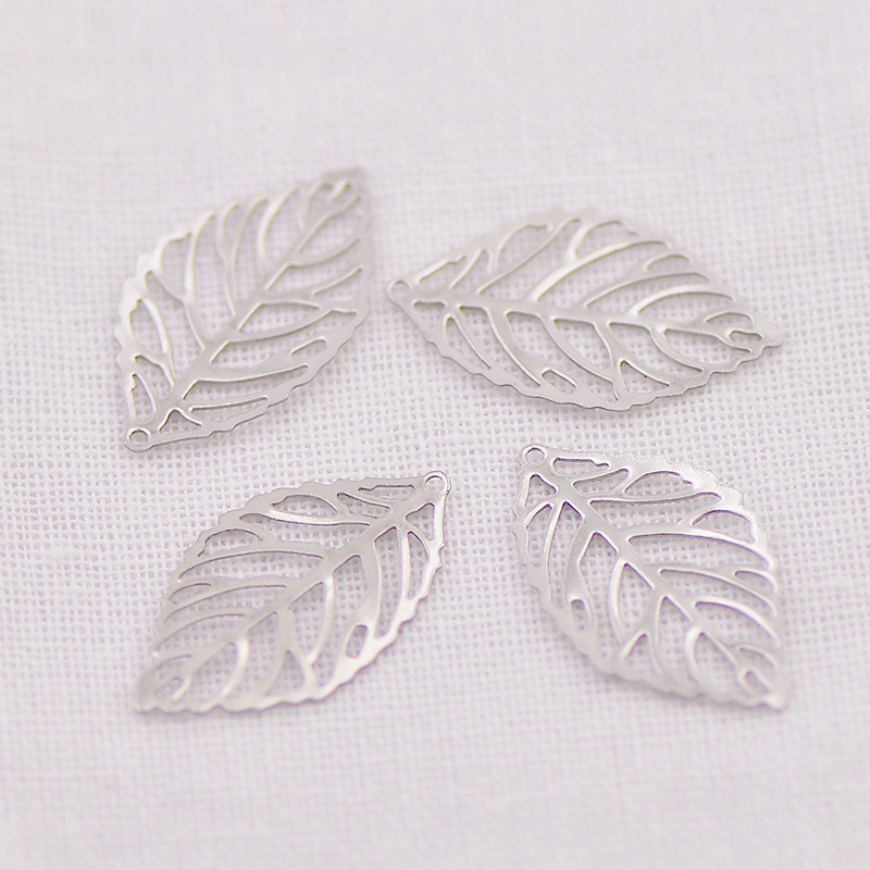 20 komada pozlaćenih privjesaka od nehrđajućeg čelika s lišćem Ručno izrađeni DIY europski privjesci za narukvice i privjeske Dodaci za izradu nakita