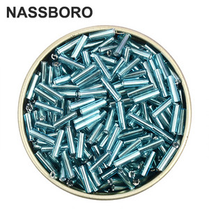 2x6,5 mm staklene perle obložene srebrom i izrada nakita/duge perle s buglama/odstojne perle/veleprodaja/češki/Kralen Diy dodaci nakit