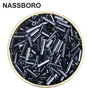 2x6,5 mm staklene perle obložene srebrom i izrada nakita/duge perle s buglama/odstojne perle/veleprodaja/češki/Kralen Diy dodaci nakit