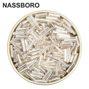 2x6,5 mm staklene perle obložene srebrom i izrada nakita/duge perle s buglama/odstojne perle/veleprodaja/češki/Kralen Diy dodaci nakit