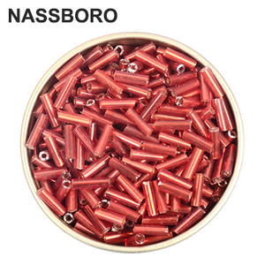 2x6,5 mm staklene perle obložene srebrom i izrada nakita/duge perle s buglama/odstojne perle/veleprodaja/češki/Kralen Diy dodaci nakit