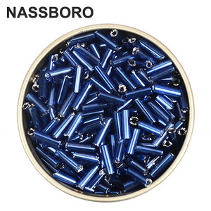 2x6,5 mm staklene perle obložene srebrom i izrada nakita/duge perle s buglama/odstojne perle/veleprodaja/češki/Kralen Diy dodaci nakit