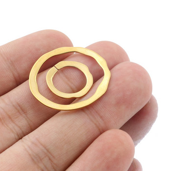 10 τμχ/παρτίδα Ανοξείδωτο ατσάλι Χρυσό ακανόνιστο στρογγυλό ανοιγόμενο γούρι για DIY Connection Earring Bohemia Jewelry Making Supplies