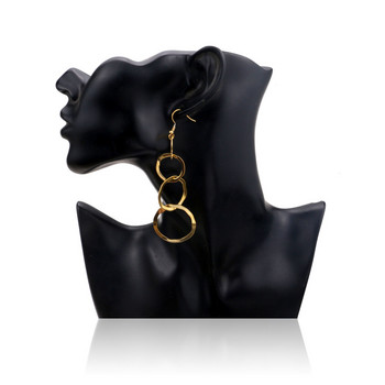 10 τμχ/παρτίδα Ανοξείδωτο ατσάλι Χρυσό ακανόνιστο στρογγυλό ανοιγόμενο γούρι για DIY Connection Earring Bohemia Jewelry Making Supplies