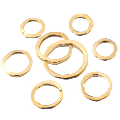 10 bucăți/lot brelocuri cu deschidere rotundă neregulată din oțel inoxidabil, auriu, pentru cercei de conexiune pentru bricolaj, accesorii pentru realizarea de bijuterii din Boemia