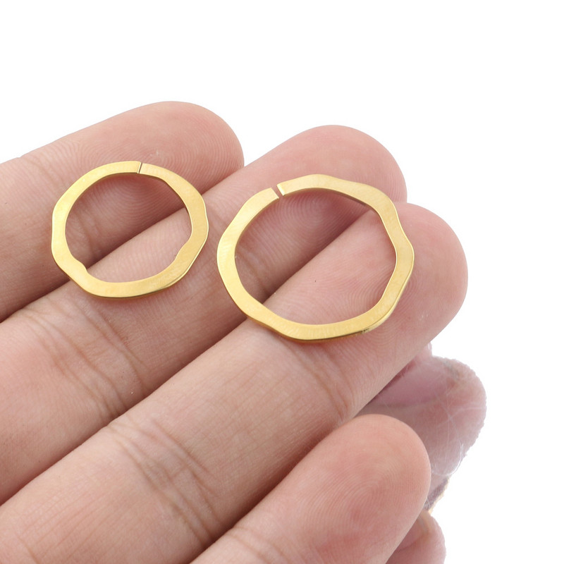 10 kom/lot Zlatni nepravilni privjesci s okruglim otvorom od nehrđajućeg čelika za DIY spojne naušnice Bohemia pribor za izradu nakita