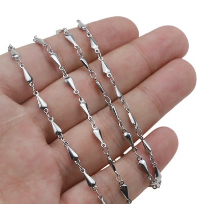 Aiovlo 1M/παρτίδα από ανοξείδωτο ατσάλι Σύνδεσμος Dolphin Heart Shape Leaf Chains Κολιέ Κοσμήματα DIY Κοσμήματα Κουβανικές αλυσίδες Κοστούμι Χονδρική Μαζική πώληση