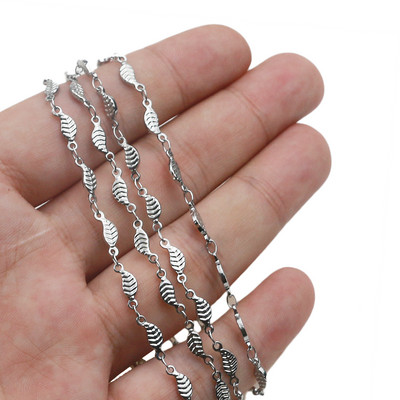 Aiovlo 1M/παρτίδα από ανοξείδωτο ατσάλι Σύνδεσμος Dolphin Heart Shape Leaf Chains Κολιέ Κοσμήματα DIY Κοσμήματα Κουβανικές αλυσίδες Κοστούμι Χονδρική Μαζική πώληση