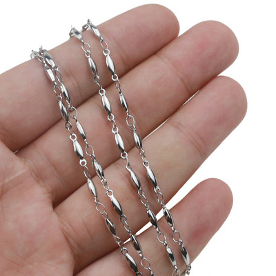 Aiovlo 1M/παρτίδα από ανοξείδωτο ατσάλι Σύνδεσμος Dolphin Heart Shape Leaf Chains Κολιέ Κοσμήματα DIY Κοσμήματα Κουβανικές αλυσίδες Κοστούμι Χονδρική Μαζική πώληση