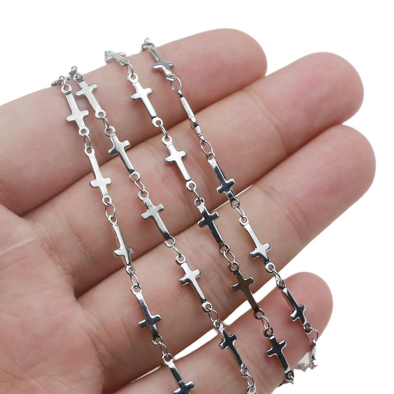 Aiovlo 1M/παρτίδα από ανοξείδωτο ατσάλι Σύνδεσμος Dolphin Heart Shape Leaf Chains Κολιέ Κοσμήματα DIY Κοσμήματα Κουβανικές αλυσίδες Κοστούμι Χονδρική Μαζική πώληση