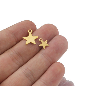 20 τμχ Ανοξείδωτο ατσάλι Χρυσό Tiny Star Charms Connectors για DIY βραχιόλια σκουλαρίκια κοσμήματα Προμήθειες κατασκευής Αξεσουάρ Χονδρική