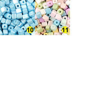 Περίπου 4 χιλιοστά Cube Beads Ice Cream Color Charms Τσεχικές γυάλινες χάντρες Kralen Τετράγωνες χάντρες για κοσμήματα κατασκευής Diy αξεσουάρ βραχιολιών