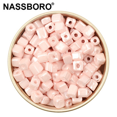 Otprilike 4 mm kockaste perle privjesci u boji sladoleda Češke staklene perle Kralen četvrtaste perle za izradu nakita Diy dodaci za narukvice