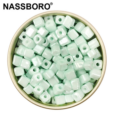 Otprilike 4 mm kockaste perle privjesci u boji sladoleda Češke staklene perle Kralen četvrtaste perle za izradu nakita Diy dodaci za narukvice