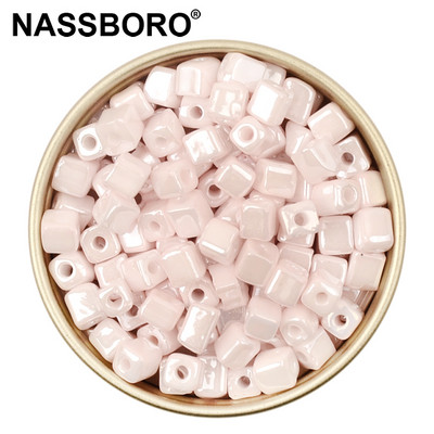 Otprilike 4 mm kockaste perle privjesci u boji sladoleda Češke staklene perle Kralen četvrtaste perle za izradu nakita Diy dodaci za narukvice