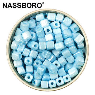 Otprilike 4 mm kockaste perle privjesci u boji sladoleda Češke staklene perle Kralen četvrtaste perle za izradu nakita Diy dodaci za narukvice