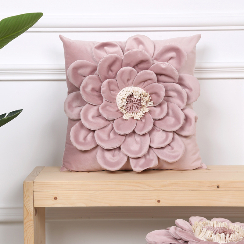 Párnahuzat különböző színekben Luxus kézzel készített krizantém patchwork párnahuzat Kiváló minőségű lakberendezési díszpárnák