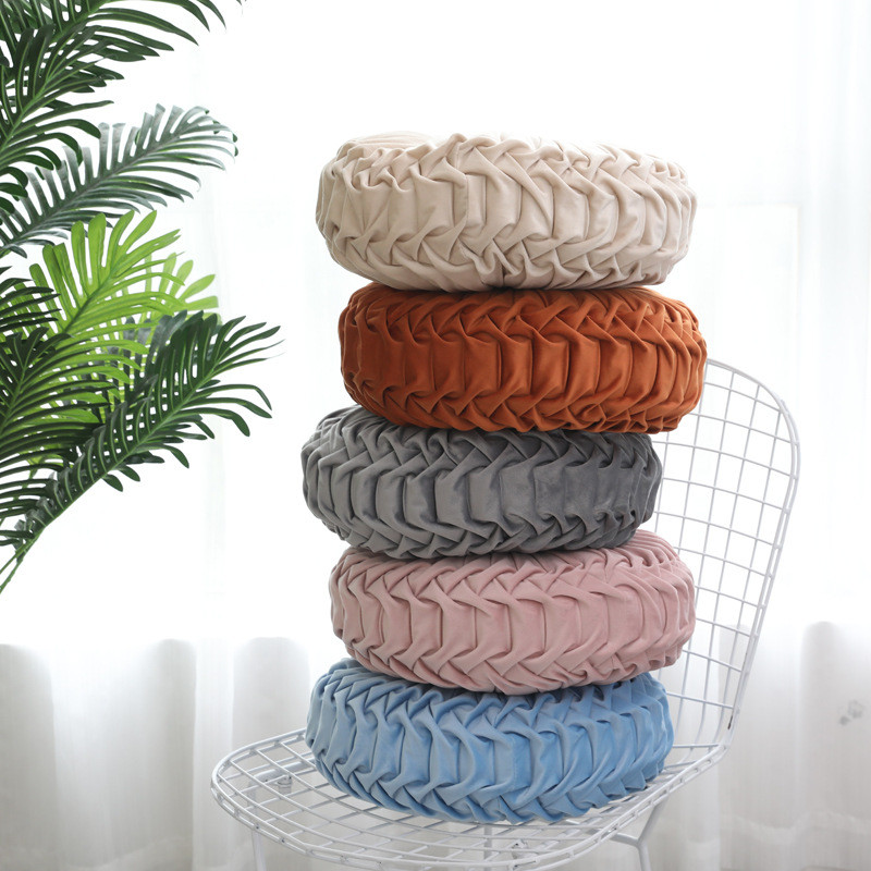 Okrugli jastuk za stolicu PP pamuk sjedalo od bundeve Novi nordijski presavijeni kotačić lumbalni jastuk od bundeve za dnevnu sobu Sofa Baršunasti jastuk