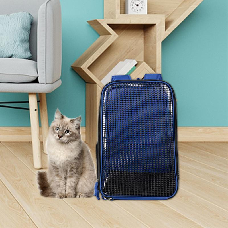 Ruksak za kućne ljubimce Prijenosna torba za nošenje pasa za mačke Prozračna mrežasta putna torba za štene za male pse, mačke koje šetaju na otvorenom
